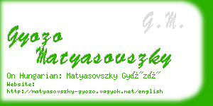 gyozo matyasovszky business card